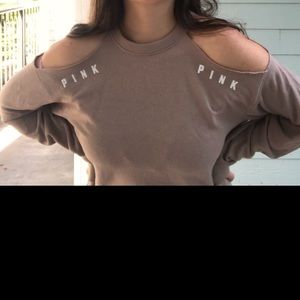 [PINK ]Long sleeve crop top.